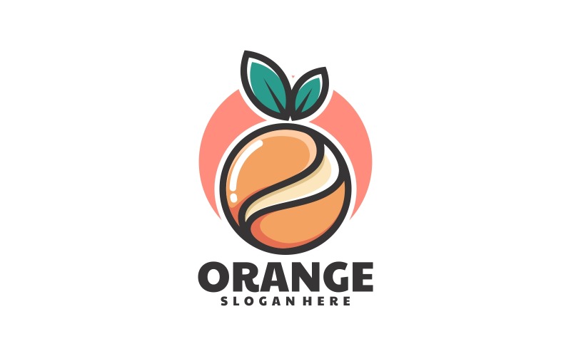 Orange Simple Mascot Logo Vol. 2 Logo Template