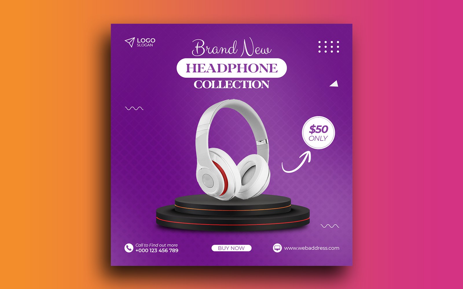 Template #296412 Sound Earphone Webdesign Template - Logo template Preview