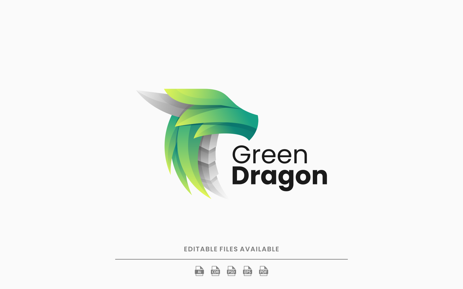 Green Dragon Gradient Logo