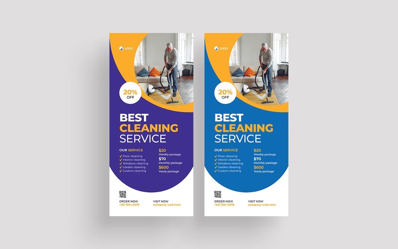 Cleaning Service Dl Flyer Template Corporate Identity
