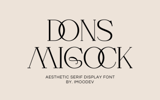 Dons Migock Elegant Typeface