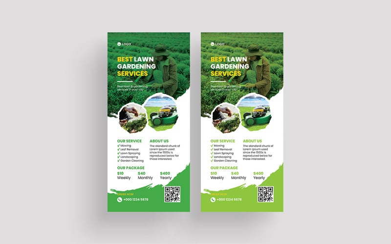 Lawn Mower Dl Flyer Template Corporate Identity