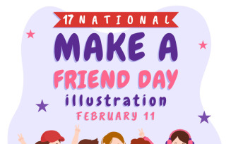 17 National Make a Friend Day Illustration