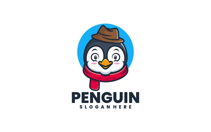 Penguin Cartoon Logo Style 2 Logo Template