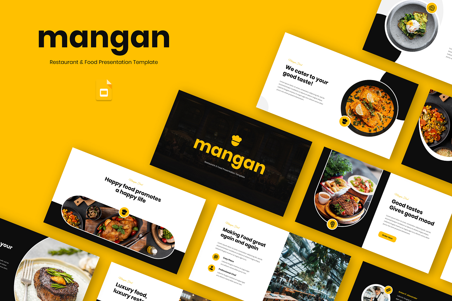 Mangan - Restaurant & Food Google Slide Template