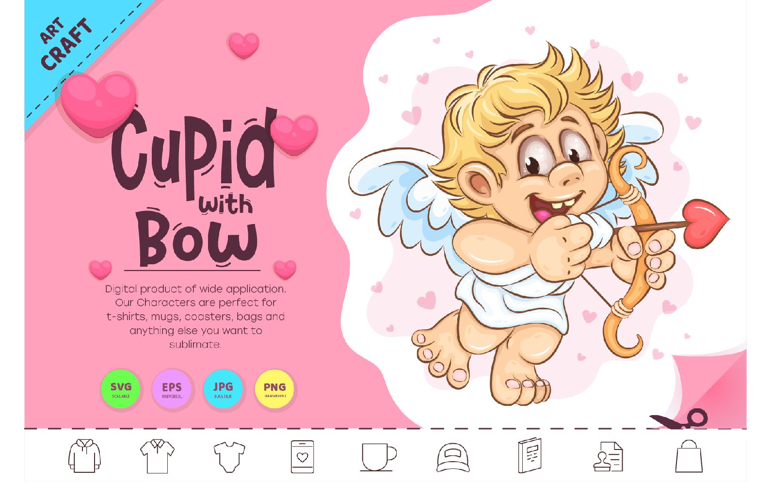 Kit Graphique #296577 Dessin-anim Cupid Divers Modles Web - Logo template Preview