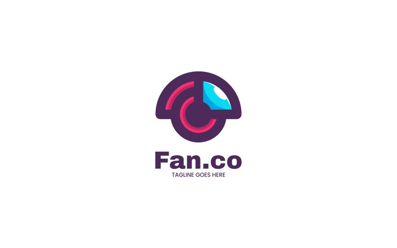 Fan Simple Mascot Logo Style Logo Template