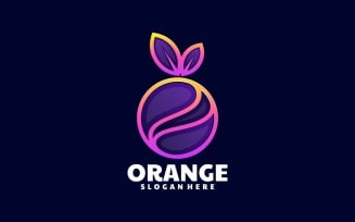 Orange Line art Logo Design