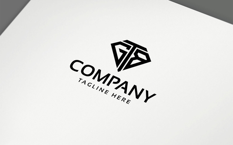 TGB or GTB Logo Design Diamond Concept Logo Template