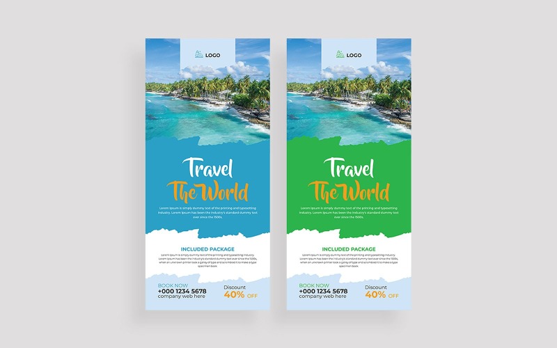 Travel Rack Card Design Template Corporate Identity