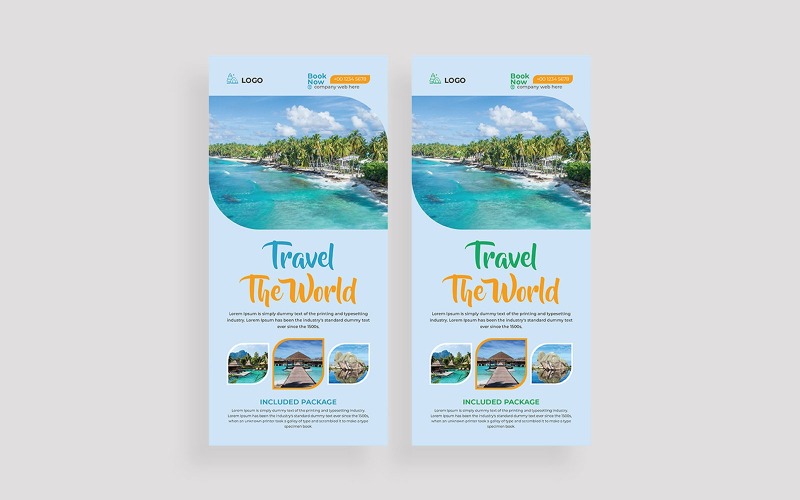 Travel Rack Card or Dl Flyer Design Corporate Identity