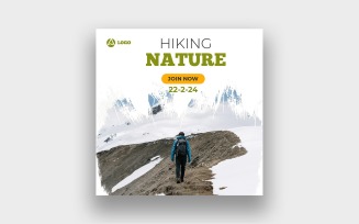Hiking Facebook Instagram Post Design