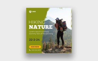 Hiking Nature Social Media Post Design