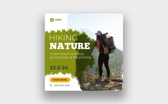 Hiking Nature Social Media Post Template