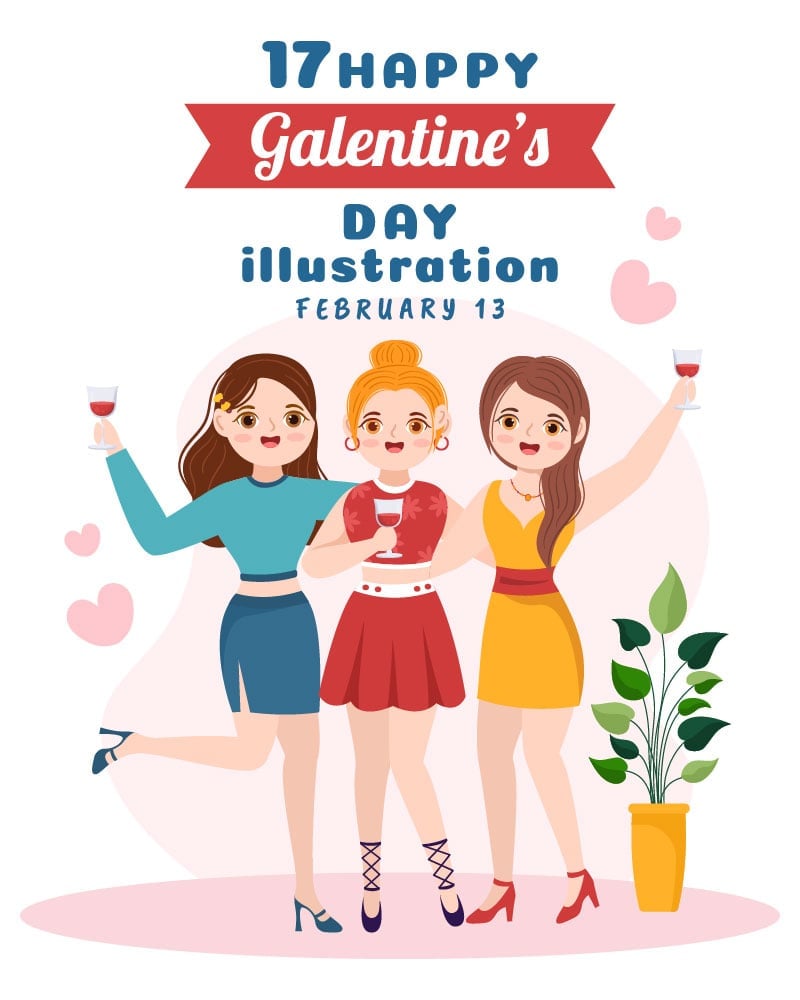 Kit Graphique #296861 Galentines Jour Divers Modles Web - Logo template Preview