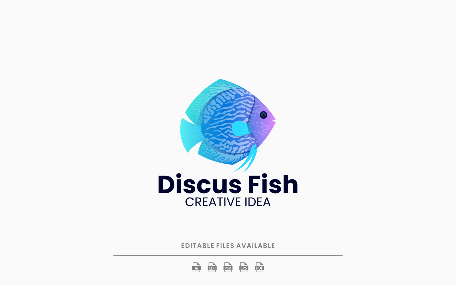 Fish Gradient Logo Template 6