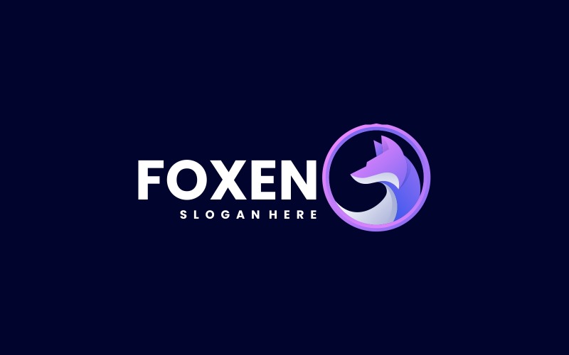 Fox Gradient Logo Design 1 Logo Template