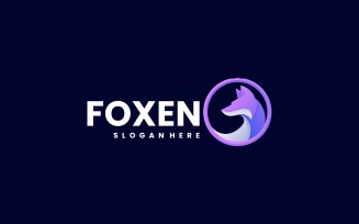 Fox Gradient Logo Design 1