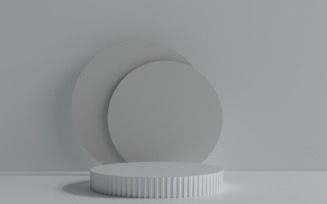 3d display podium gray minimal product backdrop