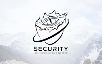 Dragon Eye Shield Security Logo Design - Brand Identity