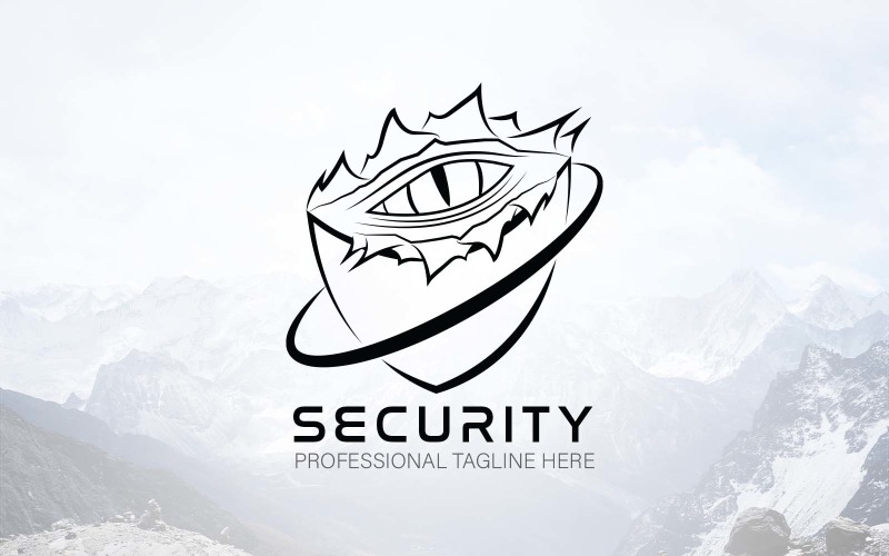 Dragon Eye Shield Security Logo Design - Brand Identity Logo Template