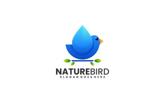 Nature Bird Gradient Logo Template 4