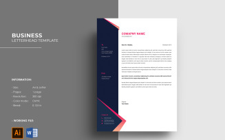 Printable Business Letterhead Design Template