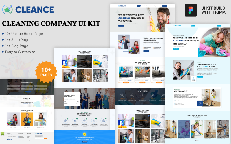 Cleance - Cleaning Services Provider Ui Template | Figma