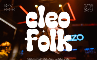 Cleo Folk | Groovy Retro Display FREE for PERSONAL USE