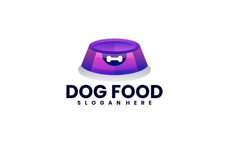 Dog Food Gradient Logo Style Logo Template