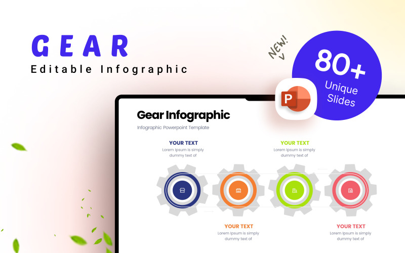 Gear Business Infographic Presentation Template PowerPoint Template