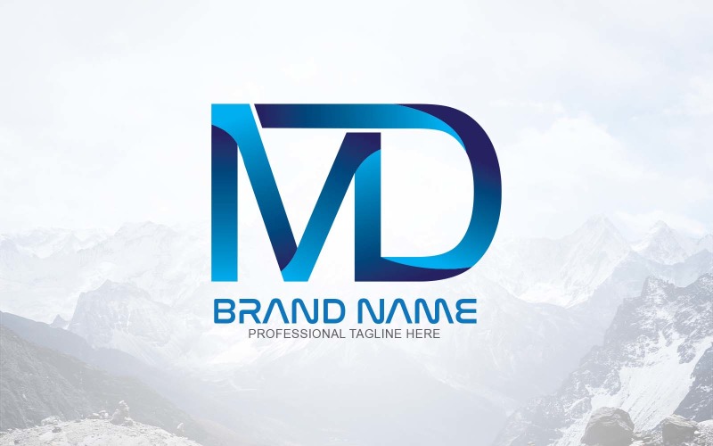 New Creative Letter MD Logo Design - Brand Logo Template