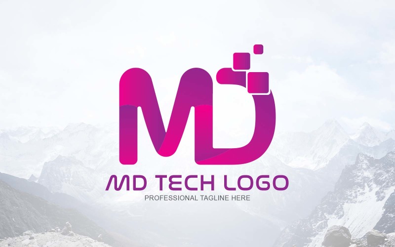 New Creative Letter MD Logo Design Logo Template