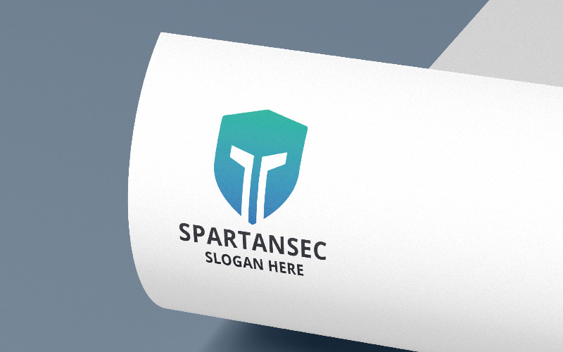 Spartan Secure Shield Logo Logo Template