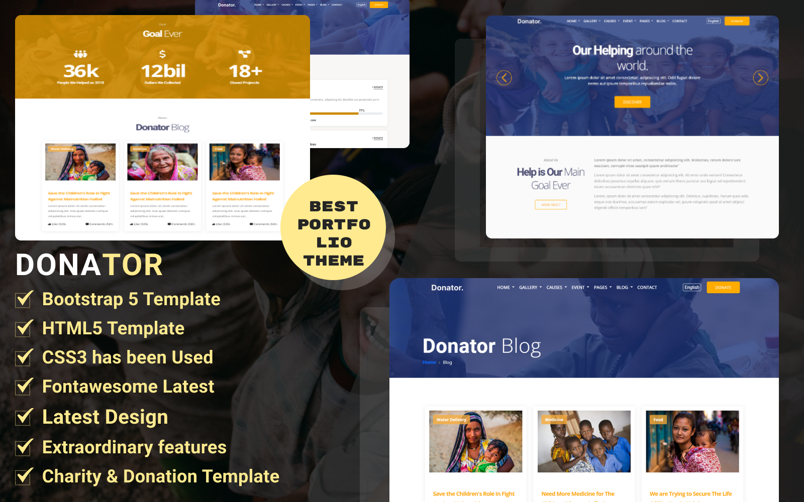 Donator- Donation Charity HTML5 Responsive Template