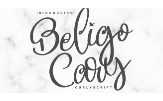 Beligo Cary Curly Script Font