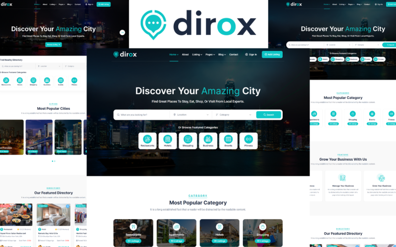 Dirox - Directory And Listing HTML5 Template Website Template