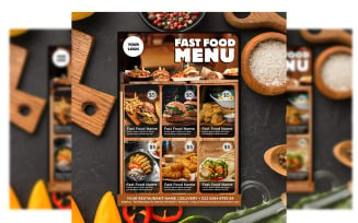 Fast Food menu - Flyer Template #2