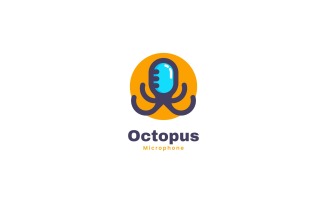 Octopus Microphone Simple Logo