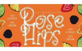 Rose Hips Decorative Fruit Font