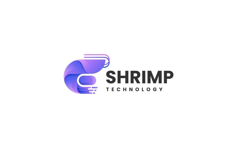 Shrimp Gradient Logo Style 2 Logo Template
