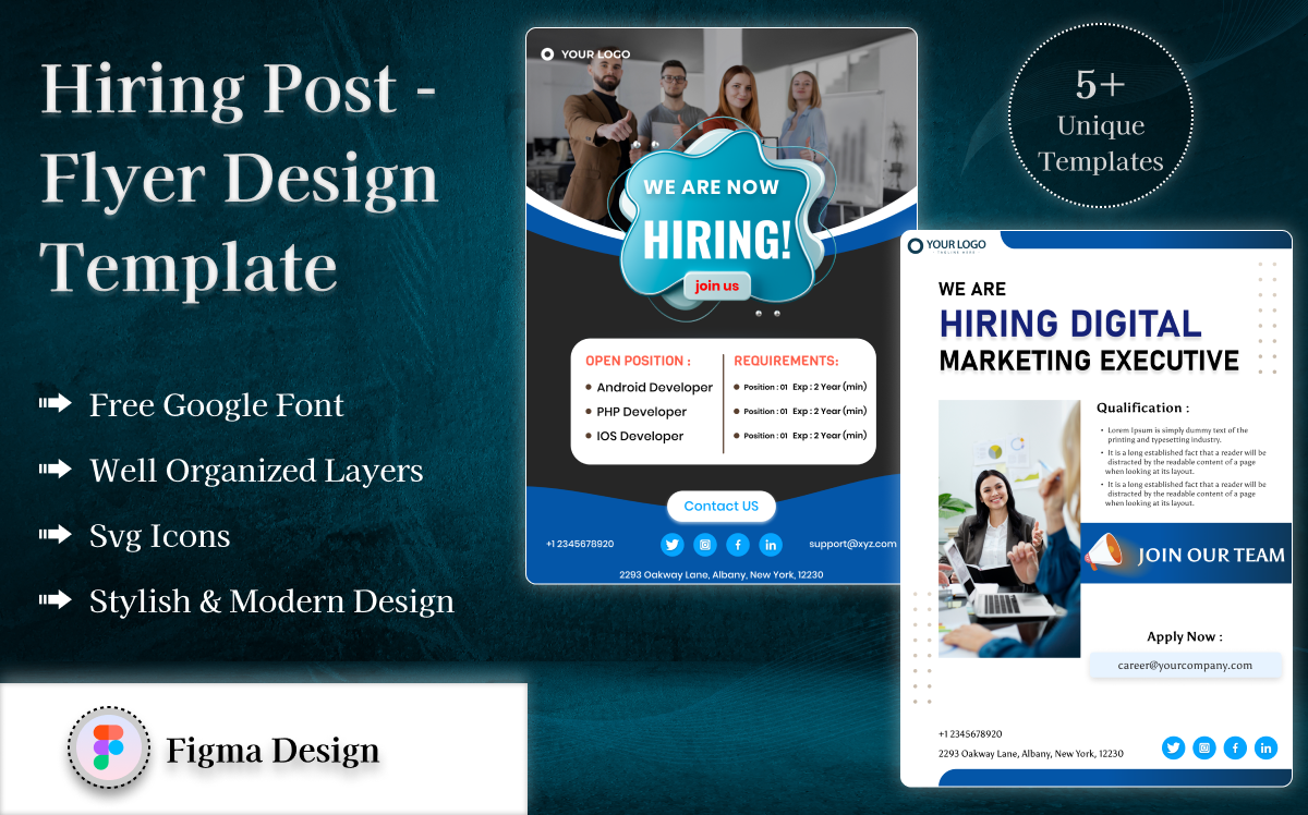 Kit Graphique #297341 Hiring Flyers Divers Modles Web - Logo template Preview