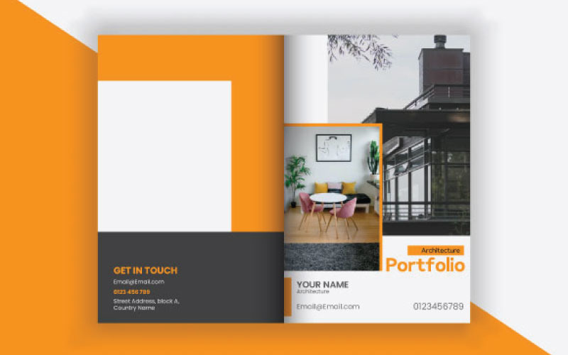 Architecture Portfolio Brochure or Interior Portfolio Template Design Corporate Identity