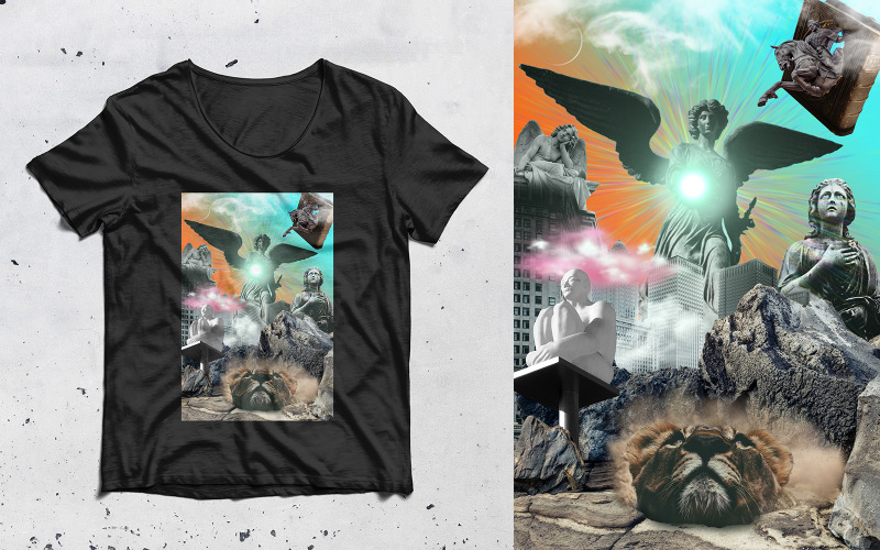 Collage art surreal design T-Shirt T-shirt