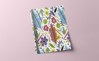 Flower And Leafs Book Cover Template