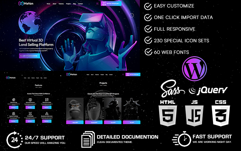 Metan - Metaverse WordPress Theme