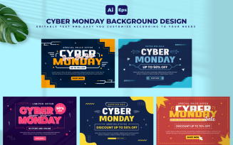 Cyber Monday Background Design Template V1