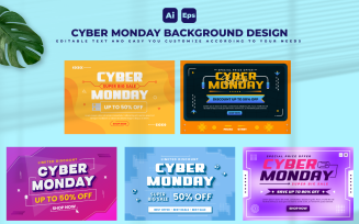 Cyber Monday Background Design Template V3