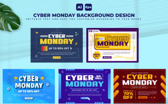 Cyber Monday Background Design Template V4