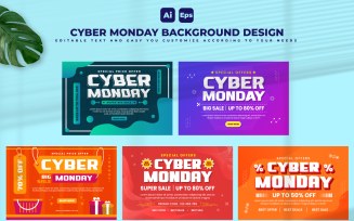 Cyber Monday Background Design Template V5